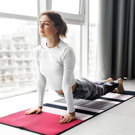 Rosa Pastellstreifen Yogamatte