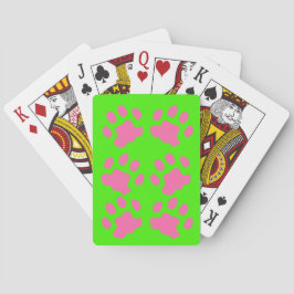 Rosa Paws Green Playing Cards Spielkarten