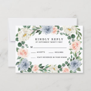 Rosa Peach Wedding RSVP Cards