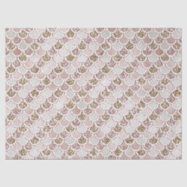 Rosa Pearl Muschel Gold Glitzer Meerjungfrau   Seidenpapier