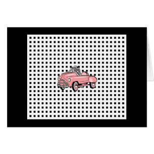 Rosa Pedal-Auto-Karte (1920-1960)