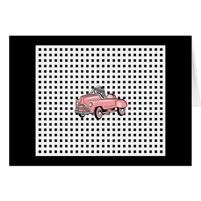 Rosa Pedal-Auto-Karte (1920-1960) (Vorderseite (Horizontal))