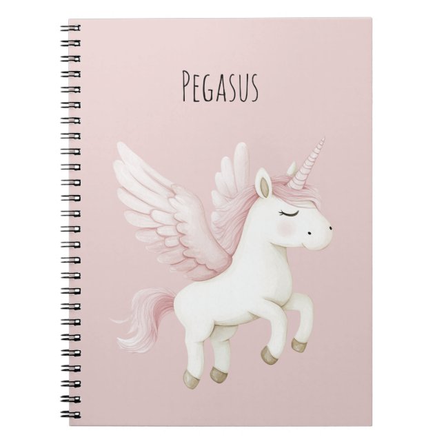 Rosa Pegasus Notizblock (Vorderseite)
