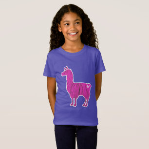 Rosa Pelzlama scherzt T - Shirt