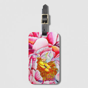 Rosa Peña Wasserfarbe Kunst Gepäckanhänger