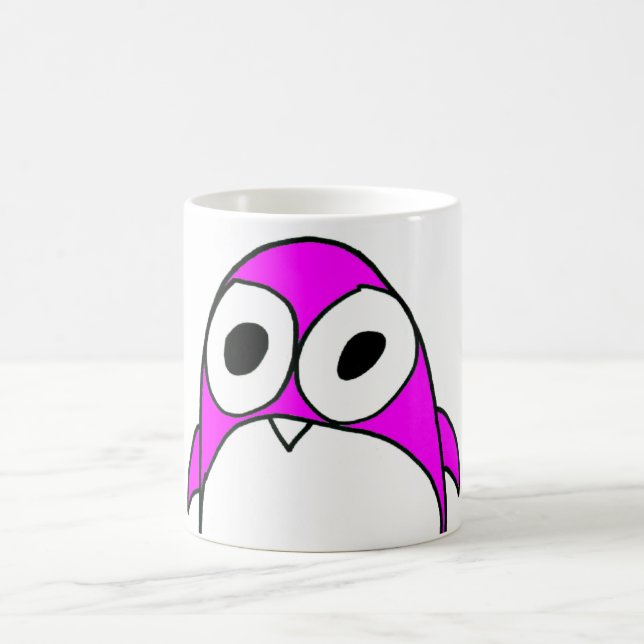Rosa Penguin-Tasse Kaffeetasse (Mittel)