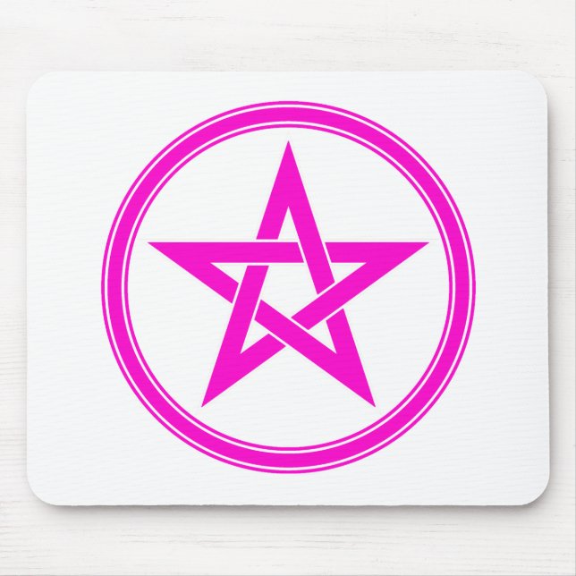 rosa Pentagramm Mousepad (Vorne)
