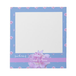 Rosa Peony Blume Lila Notizblock