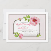Rosa Peony Frame 4 Einladung