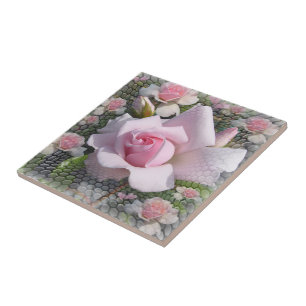 Rosa Perfektion ~ Keramik Tile Fliese