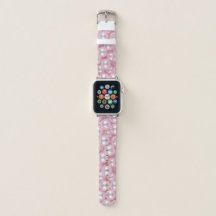 Rosa Perlen Apple Watch Armband