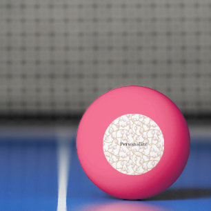 Rosa Perlen Goldkette Tischtennisball
