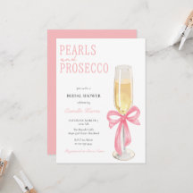 Rosa Perlen & Prosecco Minimales Brautparty
