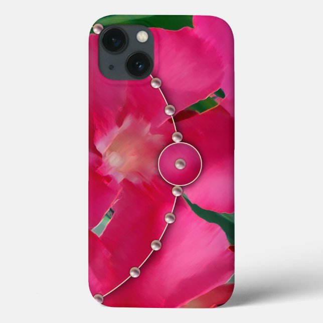 Rosa Perlen und Perlen Case-Mate iPhone Hülle (Rückseite)