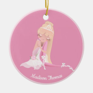 Rosa Personalisiert Ballet Tänzerin Keramik Orname Keramik Ornament