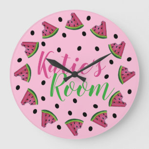 Rosa Personalisiert Juicy Watermelon Samen Obst Große Wanduhr