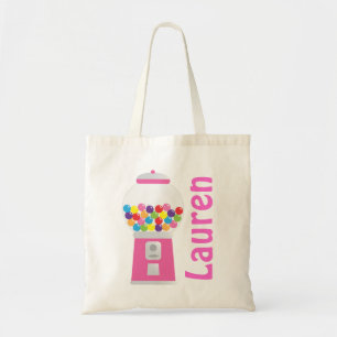 Rosa personalisierte Gumball Maschinen-Tasche Tragetasche