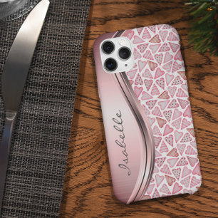 Rosa Personalisierte Herzen Valentine Liebe Case-Mate iPhone Hülle