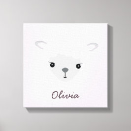 Rosa personalisierte Illustration Kinderzimmer Art Leinwanddruck