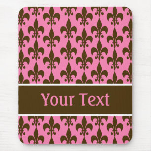 Rosa personalisierte Lilie Mousepad Browns