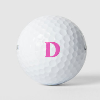 Rosa Personalisierte Monogramm-Golfbälle Golfball