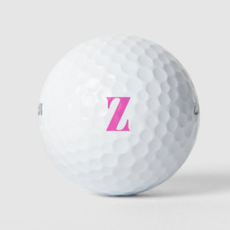 Rosa Personalisierte Monogramm-Golfbälle Golfball