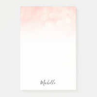 rosa personalisierte Post, klebrige Notizen