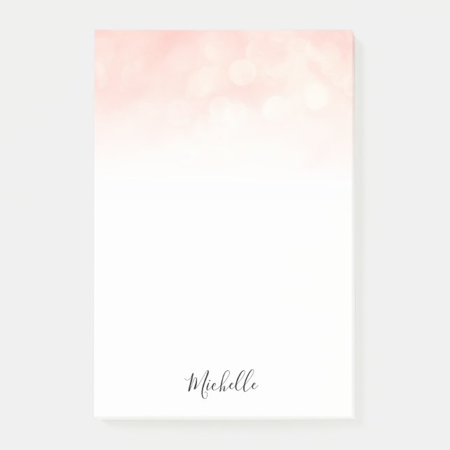 rosa personalisierte Post, klebrige Notizen (Vorderseite)
