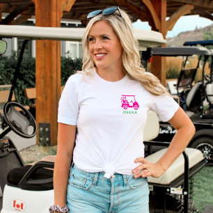 Rosa Personalisierter Golfplatz Tri-Blend Shirt