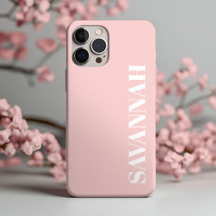 Rosa personalisierter Name einfach Case-Mate iPhone Hülle
