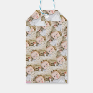 Rosa Personalisiertes GeburtstagsFoto Geschenkanhänger