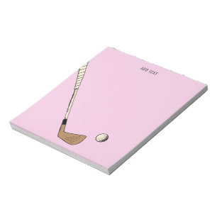 Rosa personalisiertes modernes Vintage-Golf Notizblock