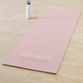 Rosa personalisiertes Monogramm benutzerdefinierte Yogamatte