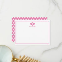 Rosa Personalisiertes Monogramm Pickleball