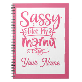 Rosa personalisiertes "Sassy Moma"  Notizblock