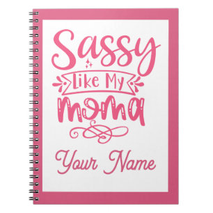Rosa personalisiertes "Sassy Moma" Notizblock