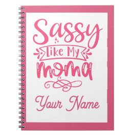 Rosa personalisiertes "Sassy Moma"  Notizblock