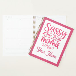 Rosa personalisiertes "Sassy Moma"  Planer