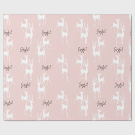 Rosa Personalisiertes Weihnachtsgebäck Geschenkpapier