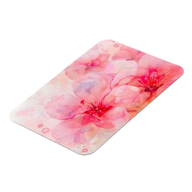 Rosa Petal Elegance Magnet (Linke Seite)