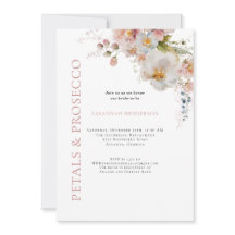 Rosa Petalen und Prosecco Brautparty