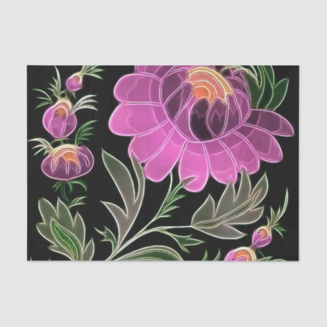 Rosa Petals Art Deco Seidenpapier (Vorderseite)