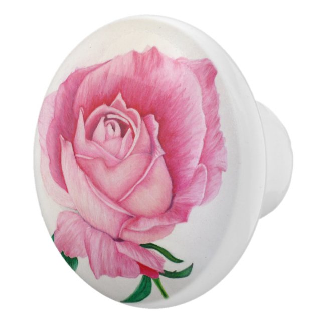 Rosa Petals Knob Keramikknauf (Rechts)