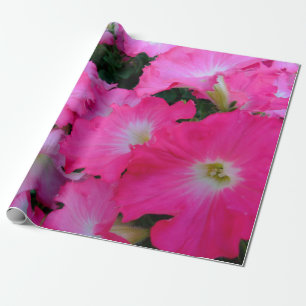 Rosa Petunien Geschenkpapier