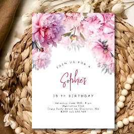 Rosa Pfannkuchen Geburtstagsparty Aquarell Einladung