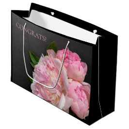 Rosa Pfennige auf dunklem Hintergrund Große Geschenktüte