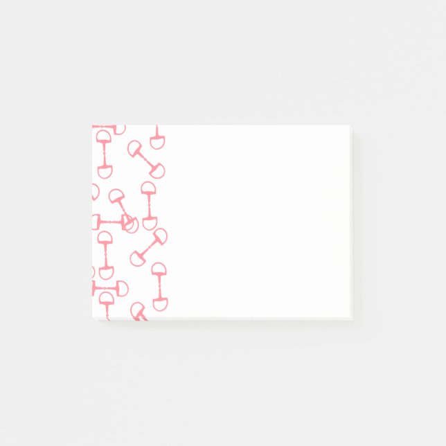 Rosa Pferde Bits Post-it Klebezettel (Vorderseite)