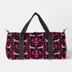 Rosa Pferdereiten Duffle Bag