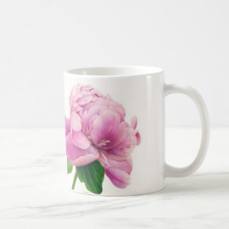 Rosa Pfingstrose auf Tasse