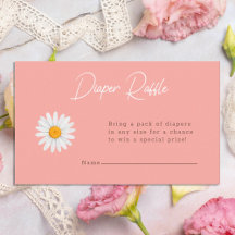 Rosa Pfingstrose Blumen Baby Shower Windel-Raffle